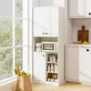 GOPLUS Küchenschrank hoch, Hochschrank mit 3 Türen & 2 Produktbild-Vorschau 8