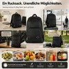 Faltbarer Rucksack Reiserucksack Tagesrucksack Schwarz Produktbild-Vorschau 7