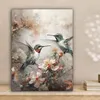 Wanddeko 30x40 cm - Tiere - Kolibri - Vögel - Blumen - Produktbild-Vorschau 2