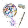 Pinata boule disco Relaxdays, avec bâton et masque, piñata Voir les images du produit 1