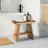 vidaXL Tabouret de douche Naturel 50 x 30 x 44 cm Bois de Voir les images du produit 3