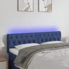 LED Kopfteil Blau 160x7x78/88 cm Stoff Produktbild-Vorschau 2