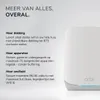 A white Orbi router is shown on a white background, with marketing text describing its features. Náhled obrázku produktu