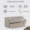 Rodan | Armoire salle bain 100 cm | Beige Mat - Bois | Voir les images du produit 3