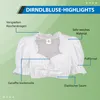 Dirndlbluse Trachtenbluse Weiß Trachtenmode, Größe:40 Produktbild-Vorschau 1