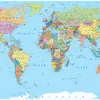 Muralo netkaná fyzikálna tapeta WORLD MAP pre kanceláriu Náhľad obrázku produktu 6