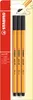 Fineliner - STABILO point 88 - 3er Pack - schwarz Produktbild-Vorschau 1