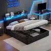 INONEFT Polsterbett Boxspringbett 140x200 cm mit LED & Produktbild-Vorschau 5