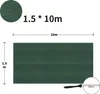 Diagram showing the dimensions and a sample of a green HDPE fence screen, along with a bundle of cable ties. Produktbild-Vorschau