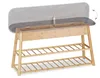 Relaxdays Schuhbank f. 8 Paare, 2 Ablagen, klappbares Produktbild-Vorschau 3