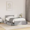 vidaXL Bettgestell mit Kopfteil Grau Sonoma 75x190 cm Produktbild-Vorschau 2