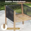 COSTWAY 3-częściowy zestaw mebli balkonowych, zestaw mebli Podgląd zdjęcia produktu 7