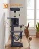 Drapak wieża dla kota dymny szary 143 cm Podgląd zdjęcia produktu 7