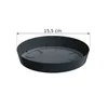 A dark gray plant saucer with a measurement indicator. Náhled obrázku produktu