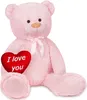 BRUBAKER Ours en peluche XXL 100 cm avec cœur "I Love You" Voir les images du produit 1
