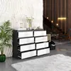 Commode anthracite gris/blanc brillant avec 8 tiroirs – Voir les images du produit 5