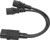 IEC320 C14 na 2 x C13 zásuvku, síťový kabel s Y Náhled obrázku produktu 5