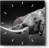 Wanduhr - Quadrat - Glasuhr - Elefant Stoßzahn Natur - Produktbild-Vorschau 1