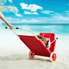 Casaria Chaise longue de plage Crête Rouge transat pliable Voir les images du produit 3