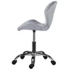 A gray office chair with a chrome base and wheels, shown from the side against a white background. Podgląd zdjęcia produktu