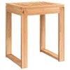 vidaXL Sgabello da bagno 40x30x46 cm in legno massiccio di Anteprima dell’immagine prodotto 1