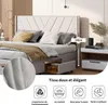 letto contenitore 160x200 con 3 cassetti, letto imbottito Anteprima dell’immagine prodotto 5