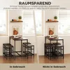 HOMCOM Bartisch-Set Stehtisch mit 4 Barhockern 5-teiliges Produktbild-Vorschau 4