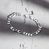 Breites Herrenarmband 925er Sterlingsilber 7 mm Figaro Produktbild-Vorschau 9