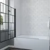 Badewannenaufsatz 1teilig ohne bohren Faltwand Badewanne Produktbild-Vorschau 4