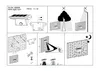 An instructional diagram showing how to install and use a solar-powered light. Náhled obrázku produktu