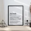 Anwalt Poster Definition Kunstdruck Wandbild Geschenk – A4 Produktbild-Vorschau 4