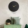 Opviq, Block Metal Wall Clock - APS096, Wanduhren, Schwarz, Produktbild-Vorschau 2