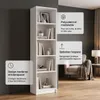 SELO Bibliothèque moderne 50 x 31 x 183 cm – Blanc – 5 Voir les images du produit 2