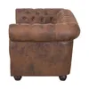Edles Chesterfield Sofa 2 Sitzer in Mikrofaser Vintage Produktbild-Vorschau 4