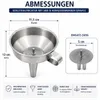 Edelstahltrichter mit Sieb und Griff Abfülltrichter mit Produktbild-Vorschau 4