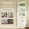 Armoire d'angle Flieks avec éclairage LED et 2 tiroirs, Voir les images du produit 6