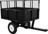 A black utility trailer with a mesh top, shown from a slight angle against a white background. Náhľad obrázku produktu