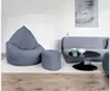 Sedací vak XXXL + podnožka sivá do interiéru na terasu Náhľad obrázku produktu 3