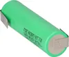 A single green battery with silver metal contacts on both ends, set against a white background. Produktbild-Vorschau