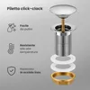 Piletta Click Clack lavabo senza troppo pieno acciaio Anteprima dell’immagine prodotto 4