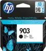 The image shows the packaging of an HP 903 black ink cartridge. The packaging features the HP logo, product number, and multilingual text indicating the ink color. There is also an illustration of blue butterflies and grass. Anteprima dell’immagine prodotto