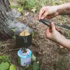 Navaris Titan Camping Besteck 3tlg. - Outdoor Messer Gabel Produktbild-Vorschau 1
