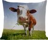 MuchoWow® Outdoor Kissen - Kuh - Tiere - Blumen - Gras - Produktbild-Vorschau 1