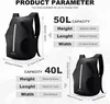 Motorradrucksack Herren wasserdichter Helmrucksack Produktbild-Vorschau 3