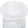 Close-up of the top part of a white electric citrus juicer. Produktbild-Vorschau