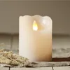 LED Echtwachs-Kerze ''Glow'', weiß, 7.5x10cm, Timer, Produktbild-Vorschau 2