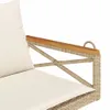 Close-up of a hanging bench armrest and cushion. Náhled obrázku produktu