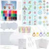 A collection of Christmas-themed fuse bead craft supplies, including beads, pegboards, and accessories. Produktbild-Vorschau