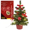 Idena Deko Weihnachtsbaum rot geschmückt 20 LED warmweiß Produktbild-Vorschau 5