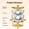 WARMOUNTS 4er Chafing Dish, 4,7L okrągły podgrzewacz Podgląd zdjęcia produktu 10